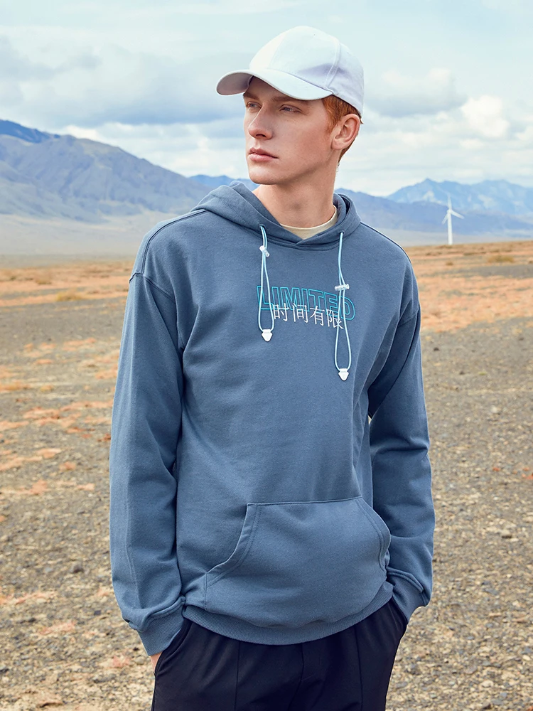 Pioneer Camp модные толстовки для мужчин с капюшоном черный синий цвет Повседневная хлопковая весна осень Мужская толстовка одежда AWY907241