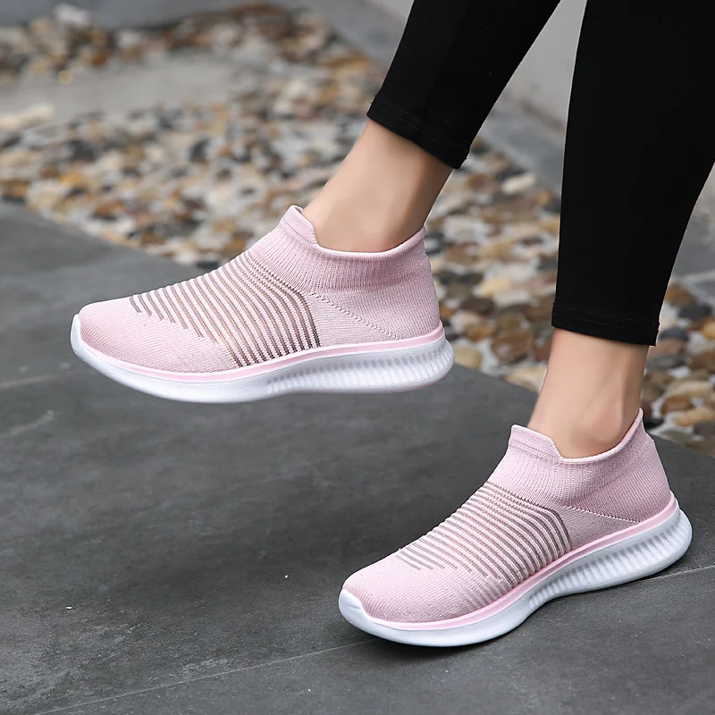 

ROMMEDAL Women Breathable Sneakers Flat Mesh Comfortable Shoes For Female Vulcanized Casual Slip On Lady Training Sport Footwear