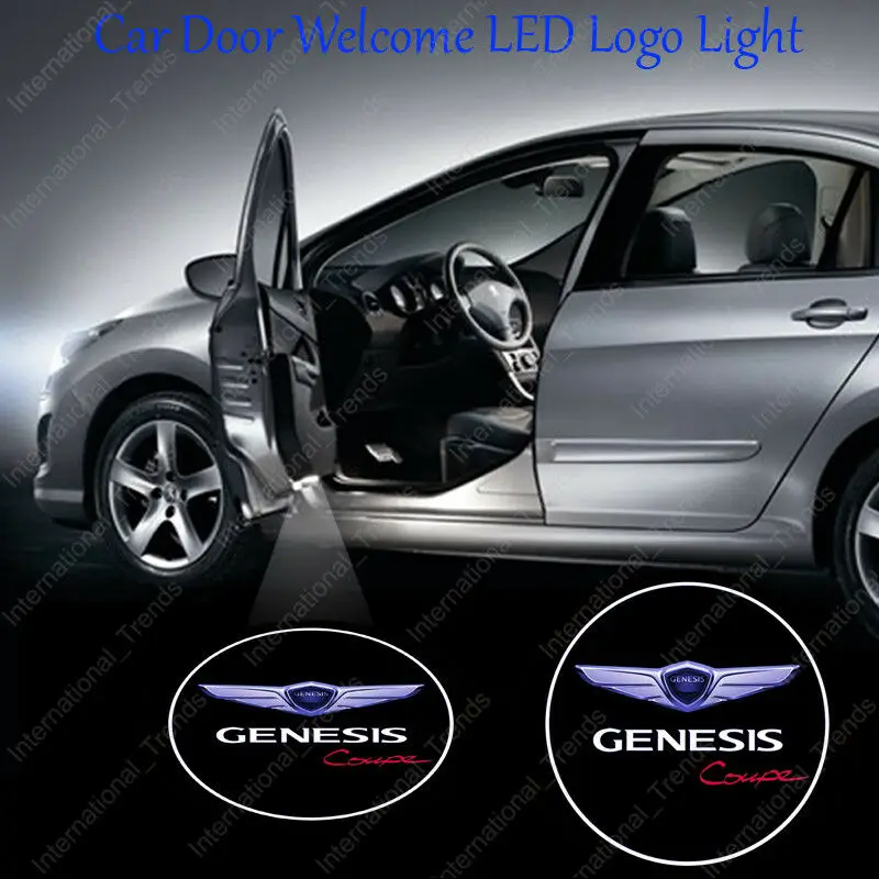 2x GENESIS крылья Ghost Shadow двери автомобиля светодиодный проектор огни для генезис