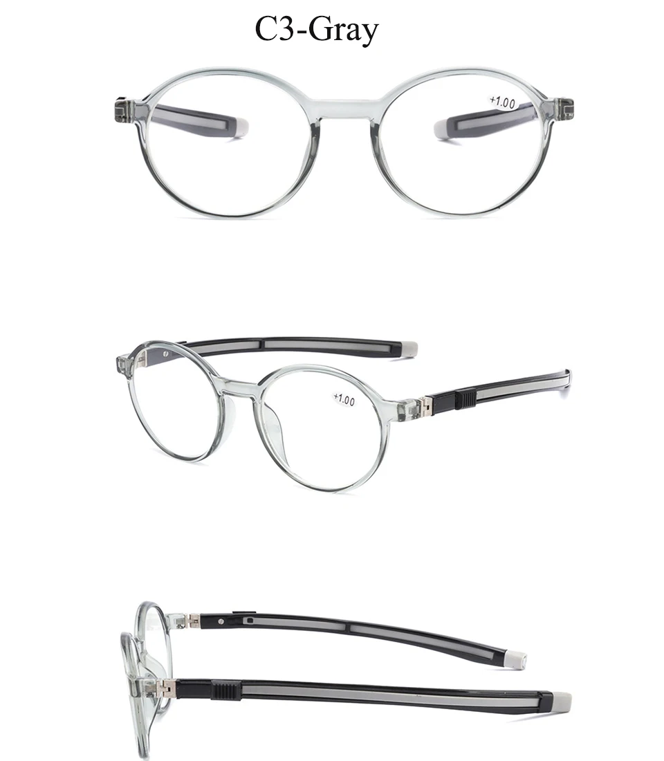 Магнитные Висячие очки для чтения для мужчин и женщин TR90 с регулируемой магнитной оправой, очки для пресбиопии+ 1,00+ 1,25+ 1,50+ 2,00+ 2,50