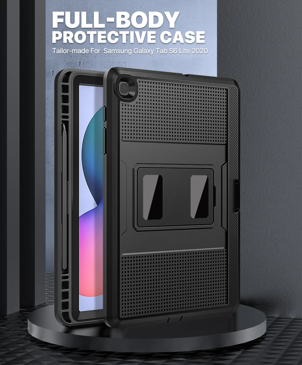 Capa Híbrida Resistente a Choque de Corpo Inteiro com Protetor de Tela e Pecil Capa para Samsung Galaxy Tab s6 Lite 10.4 2023 - Imagem 5