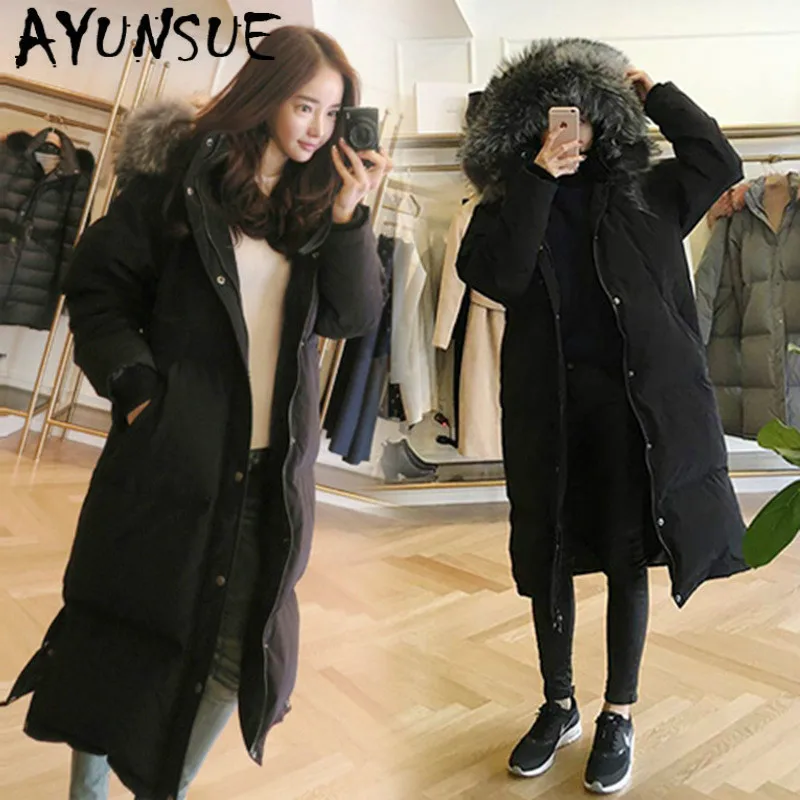 

AYUNSUE 90% White Duck Down Jacket Women Winter Coat Women Down Coat Korean Puffer Jacket Warm Parka Chaqueta Mujer YY1469