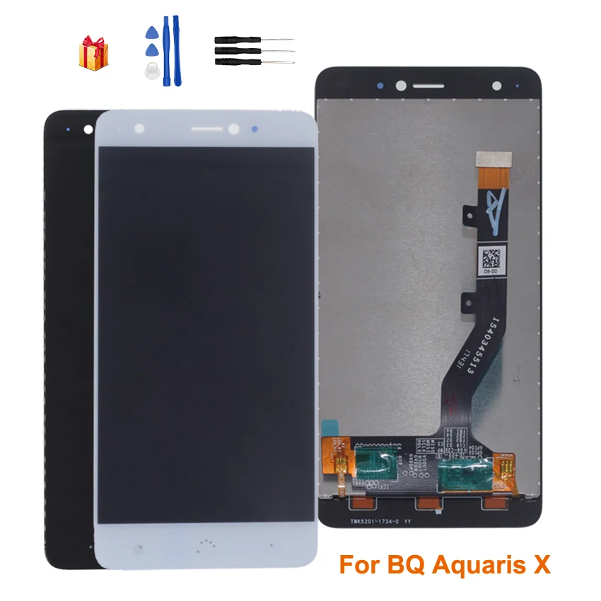Для BQ Aquaris X ЖК-дисплей с сенсорным экраном дигитайзер сборка для BQ Aquaris X экран ЖК Замена Бесплатные инструменты