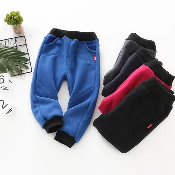 

Autumn Winter Children's Pants Thick Warm Trousers For Kids Boys Fleece Pants Casual Girls Joggers Clothing