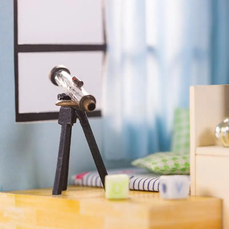 DIY деревянный кукольный дом модель миниатюрная мебель кукольный домик w/пылезащитный чехол