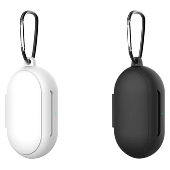 

2x White/Black Silicone Protective Case for Samsung Galaxy Buds 2019 Earphone Flip-Open Case Waterproof Shockproof Cases