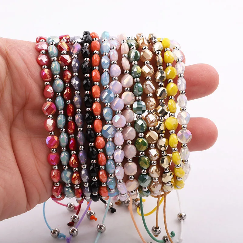 New Design Women Bracelet Glass Crystal Beads Macrame Friendship Birthstone Bracelet Women Jewelry Gift - Image 5