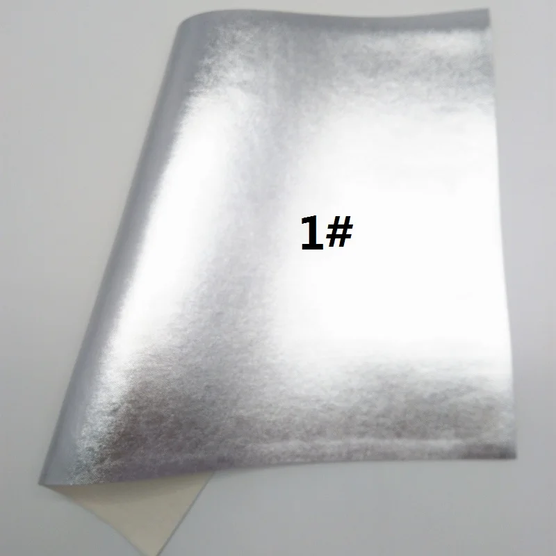 Серебряный блеск Fabirc, ткань из искусственной кожи, ткачество искусственная кожа листы для банта A4 " x11" Мерцание Ming XM506