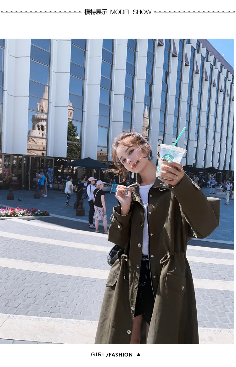 Весенне-осенний Тренч для фотосессии, повседневная короткая рабочая одежда средней длины в Корейском стиле