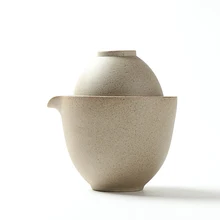 Керамический чайник, портативный чайный набор для путешествий, портативная чайная посуда, 1 горшок, 2 чашки, китайский Gaiwan для чая кунг-фу, WY102920