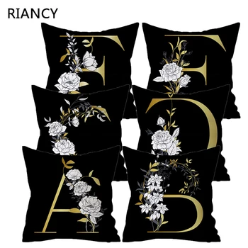 

Flower Letter Pattern Decorative Cushions Pillowcase Polyester Cushion Cover Throw Pillow Sofa Decoration Pillowcover 41016