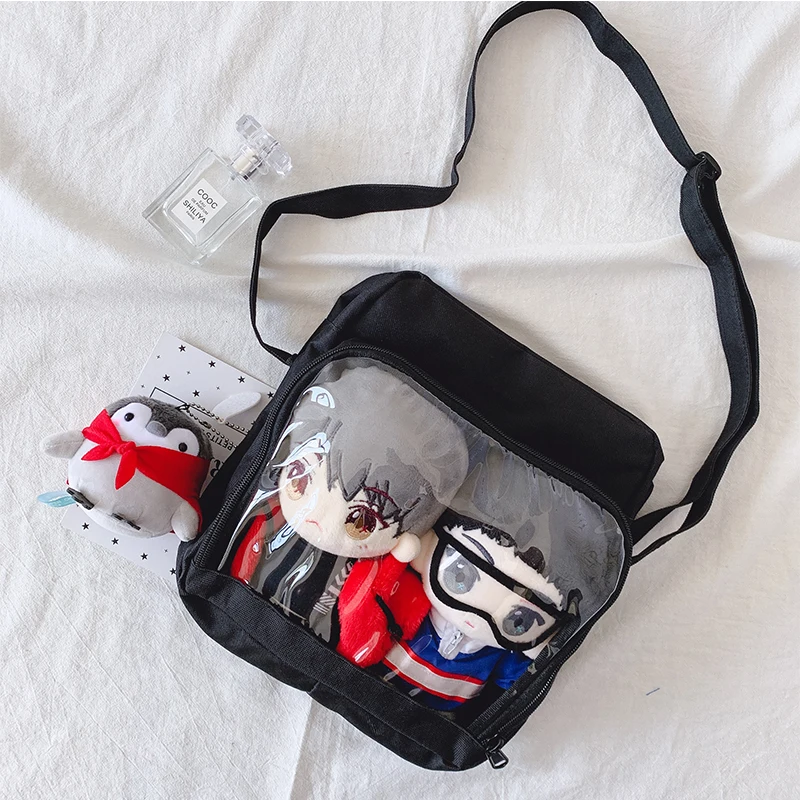 

Single Side Canvas Cartoon Backpack 20cm Baby Bag Shoulder Square Bag Large Capacity Cute GIRL'S College Style