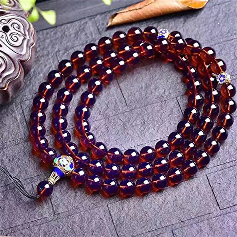 

8mm Natural Burma Blue Amber Bracelet For Women Lady Men Gift Healing Love Crystal Round Beads Dominica Gemstone Stretch AAAAA