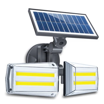 

80LED Dual Head Solar Wall Light Sensor COB Wall Lamp Spotlight Outdoors Solar Garden Light Yard LED Lamp Waterproof