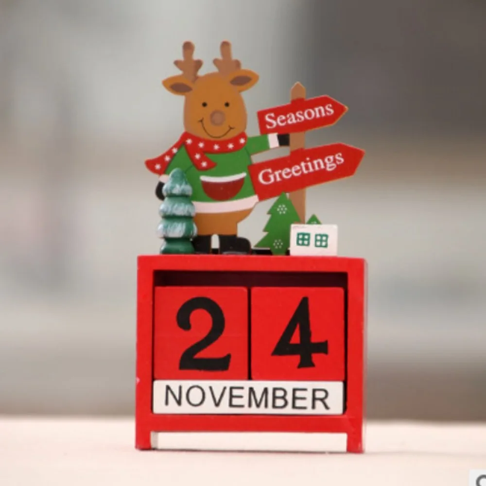Рождественский креативный подарок деревянное оформление календарей украшения Рождественский календарь деревянное Рождественское украшение