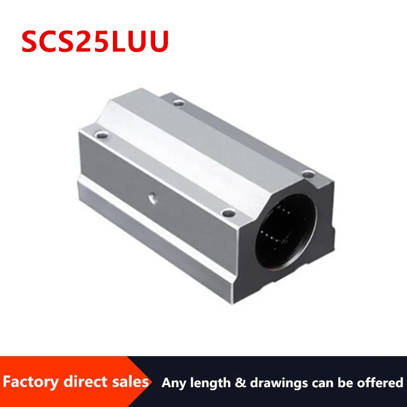 

1pc SCS25LUU Linear motion ball bearings cnc parts slide block bushing for25mm linear shaft guide rail CNC parts