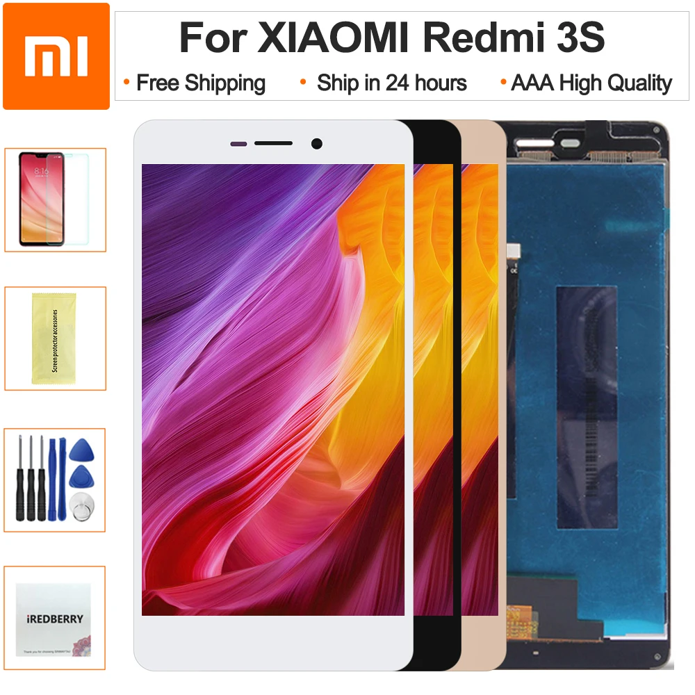 5,0 дюймов для Xiaomi Redmi 3 S 3 S ЖК-дисплей сенсорный экран для Xiaomi Redmi 3 S 3 ЖК-дисплей дигитайзер Запчасти в сборе