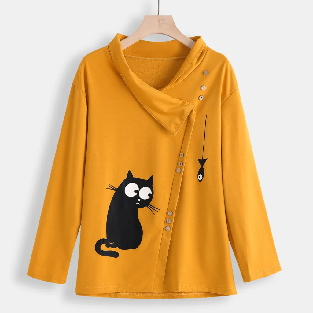 Harajuku Sweatshirt with Kawaii Cat print