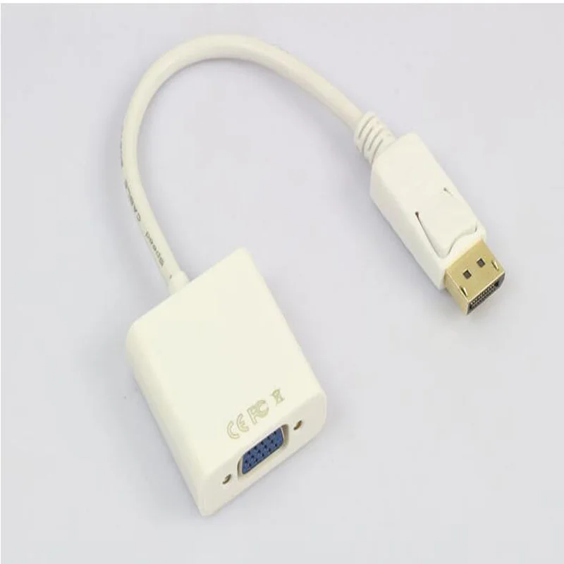 

dp to vga adapter cable dp to vga high definition 1080P video conversion head displayport transmission stable, clear image