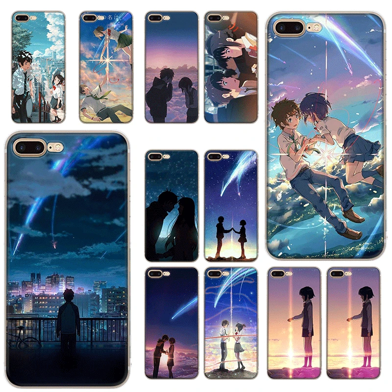 Мобильный телефон чехол для iPhone 11 Pro 6 6s 7 8 PLus XR X XS Max SE 2020 Чехол аниме ваше имя Kimi No Na