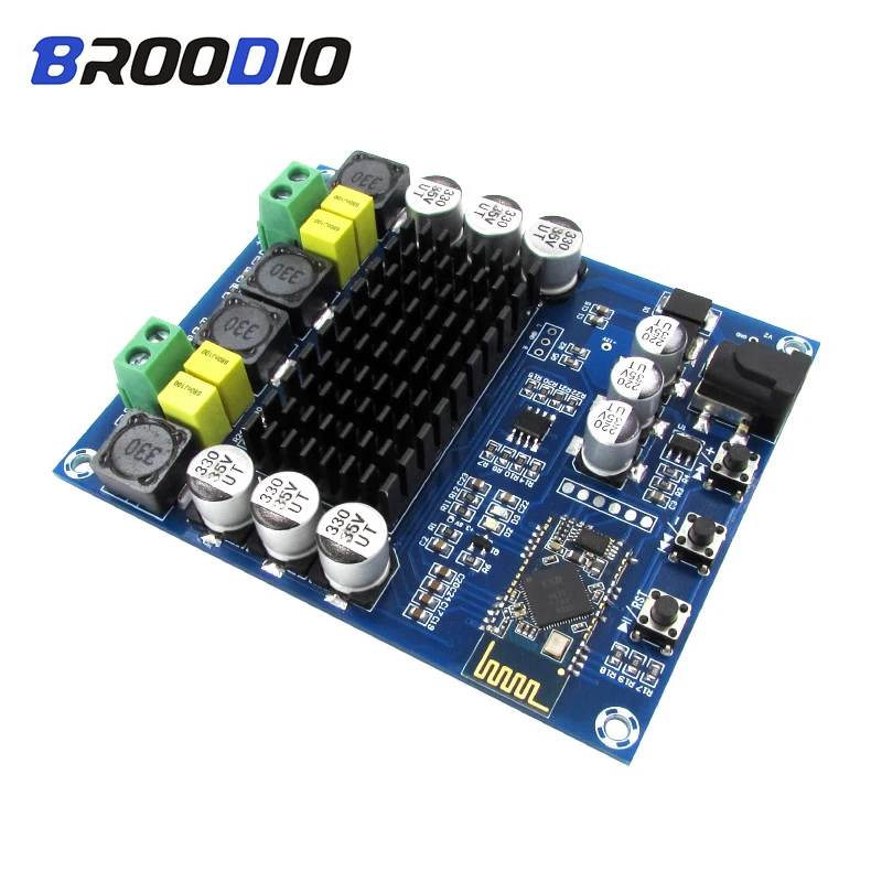 

Bluetooth Dual Channel 120W*2 Digital Amplifier Module TPA3116D2 Bluetooth Audio Amplifiers Board DC12-24V For Home Speaker