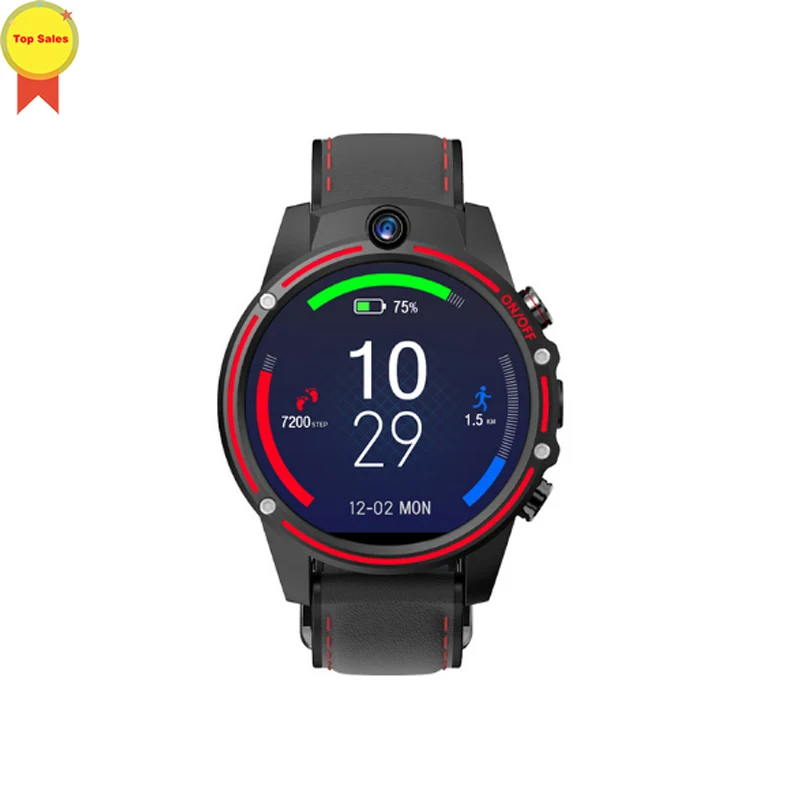 black red Октября Новые смарт-часы 3 ГБ 32 ГБ 7,1 МП Двойная камера gps Спорт Android 1,6 80" мАч Bluetooth умные часы для IOS Android - Цвет: black red