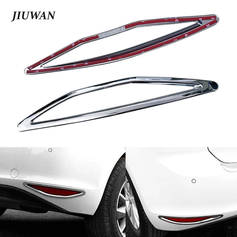 

2 Pcs Silver Rear Tail Fog Light Trim Frame ABS Chrome Fog Lamp Cover Decoration Accessories For Volkswagen Golf 7 2014-2018