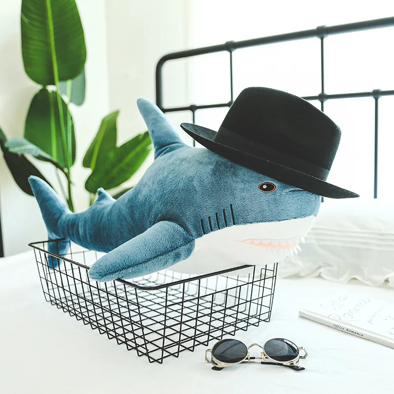 

45/60cm Hot Shark Plush Toys Soft Stuffed Animal Shark Reading Pillow Cushion Baby Kids Appease Doll Birthday Gift For Children