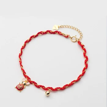 

La Monada 925 Sterling Silver Bracelets For Women Zodiac Rat Red Rope Thread Silver Bracelet 925 Women Femme Womens Accessoires