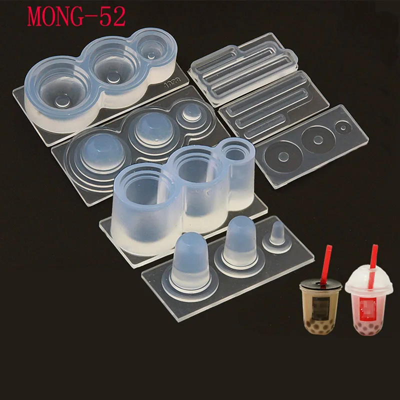 Mini Milky Tea Bottle Resin Silicone Mold Miniture Food Play Milk Tea Cup  Molds Crystal Epoxy Resin Mold