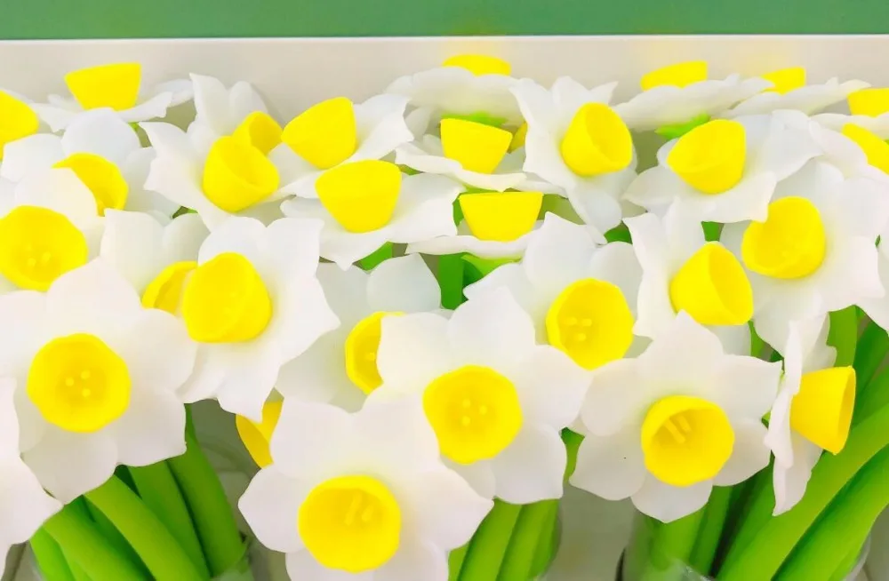 Pretty daffodil мультипликационная гелевая ручка школьный подарок Студенческая гелевая чернильная ручка для животных офисная черная письменная ручка детская нейтральная ручка 48 шт./лот