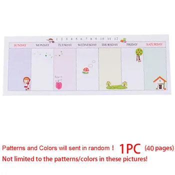 

Students School Paper Lovely DIY Portable Office Stationery Writing Week Plan Memo Pad