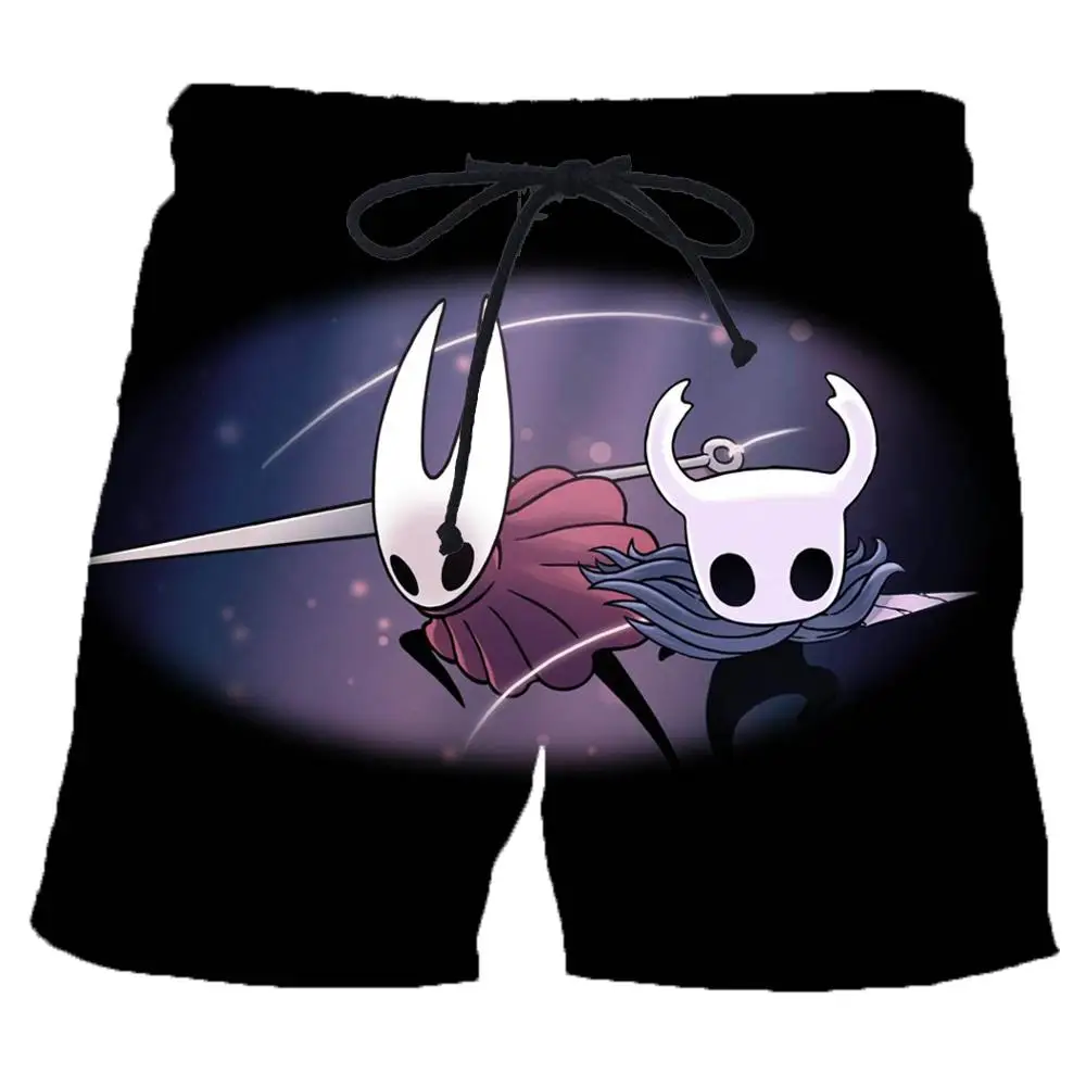 3D с рисунками героев мультфильма hollow knight Шорты летняя одежда в стиле «хип-хоп» тренд унисекс пляжные шорты в повседневном стиле панковские серьги мужские Шорты