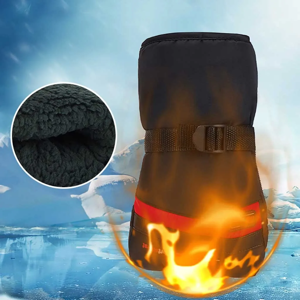 Men Winter Thermal Gloves Antiskid Wear Resistant riding Ski Gloves Outdoor Motorcycle Riding Windproof Thicken Ski Gloves#U