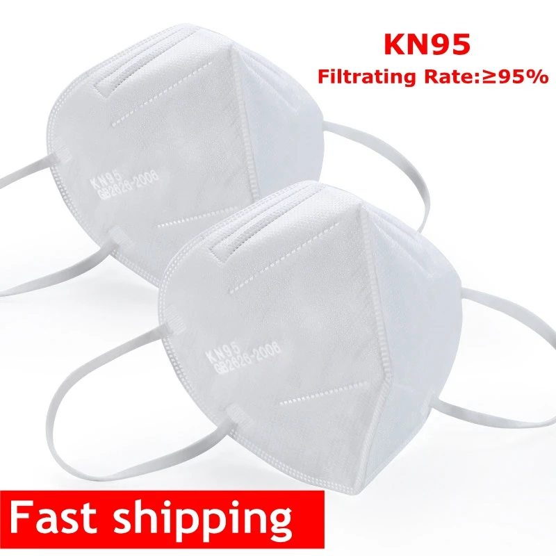 

Fast Shipping KN95 Masks Dustproof Anti-fog And Breathable Face Masks N95 Mask 95% Filtration Features as KF94 FFP2