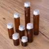 50 pieces 5ml/7ml/10ml/14ml/18ml/20ml/25ml/30ml Amber Glass Potion Bottles with Aluminium Lids Small Jars Vials 8 Sizes U-pick 5