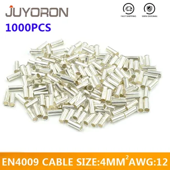 

1000PCS 12AWG Bare Copper Wire Ferrules For 4mm2 Non-Insulated End Cable Terminal Wire Connector Tinned Crimp Terminal EN4009