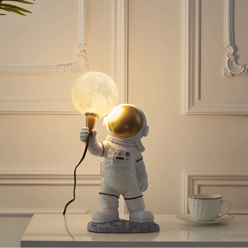 

Настольная лампа в скандинавском стиле, креативный 3D светильник в виде Луны, планеты, ночник для спальни, детской комнаты, прикроватный декоративный мультяшный светильник для стола