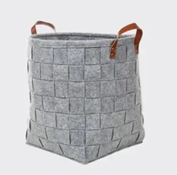 

INS Northern European-Style Felt Weaved Storage Basket Storage Basket Home Toy Storage Basket Clothes Laundry Basket
