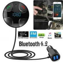 Абсолютно стиль беспроводной громкой связи Bluetooth FM передатчик MP3 плеер 2 USB автомобиля