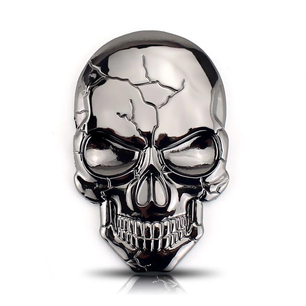 3D Skull Sticker Decal Emblem 5 cm X 3.5 cm Car Truck Motorcycle Accessory 