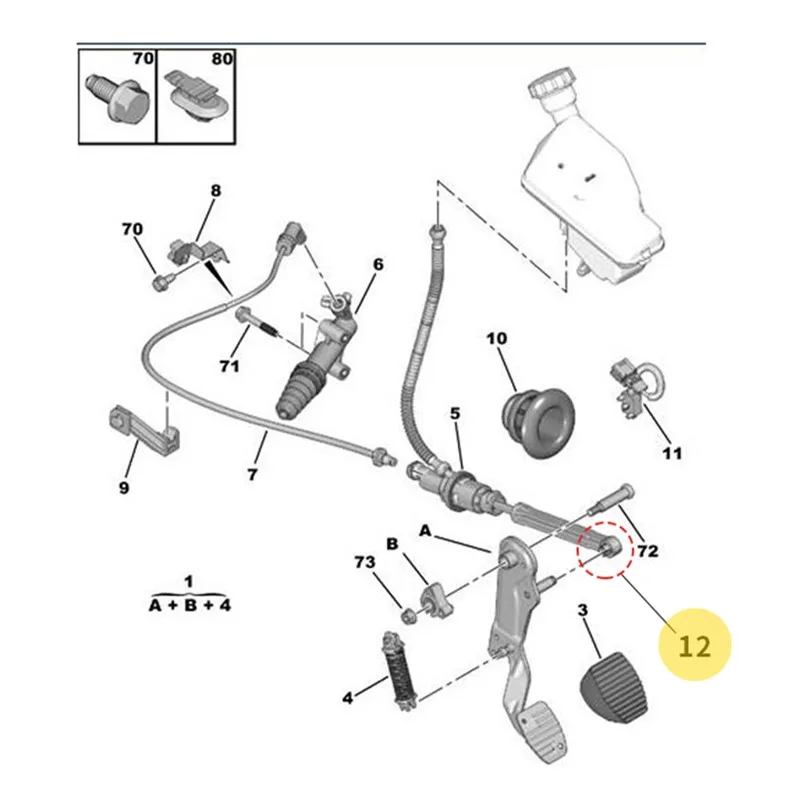Clutch Master Cylinder Buckle Clips For Citroen C3 C4 C-Elysee For Peugeot 301 307 2008 308