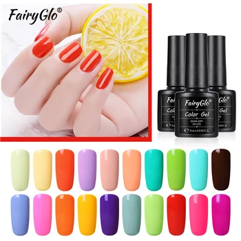 

FairyGlo 8ml Macaron Candy Color Gel Polish For Manicure UV Gel Nail Polish Semi Permanent Nail Art Varnish Enamel Lacquer
