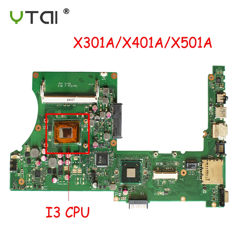 X401A материнская плата для ноутбука ASUS X301A X401A X501A материнская плата i3-2330M тест неповрежденным