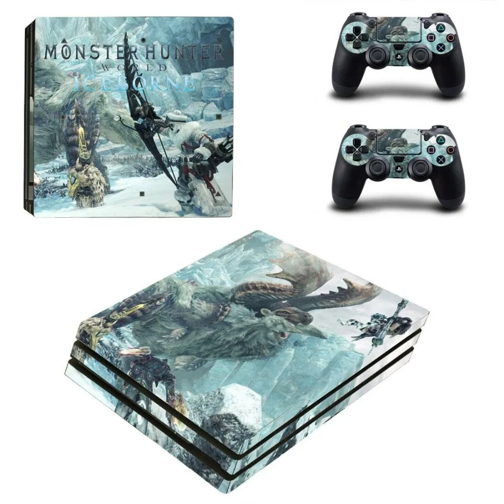 Monster Hunter World Iceborne PS4 Pro наклейка на кожу для консоли playstation 4 и 2 контроллера PS4 Pro наклейка на кожу винил