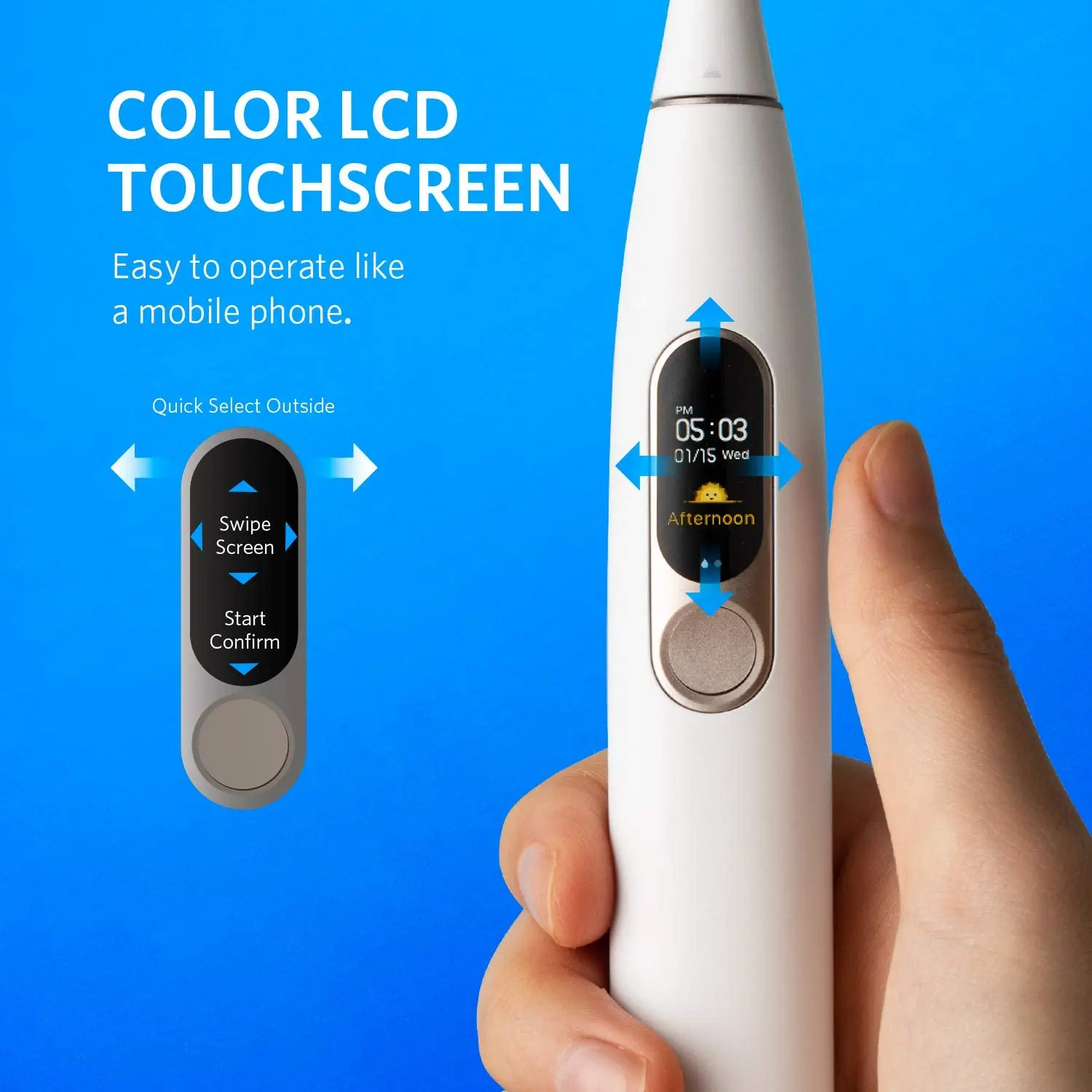 Global Version Oclean X Sonic Electric Toothbrush Color LCD Touch Screen IPX7 4 Brush Modes Fast Charge 30 days Tooth Brush Global Version Oclean X Sonic Electric Toothbrush Color LCD Touch Screen IPX7 4 Brush Modes Fast Charge 30 days Tooth Brush