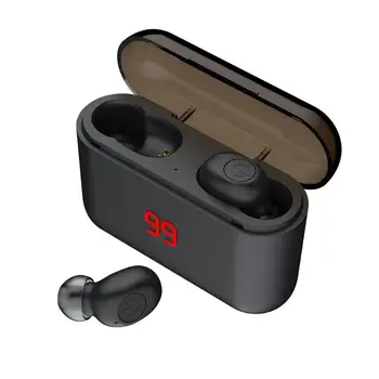 

Wireless Bluetooth Headphones 5.0 In-ear Stereo High-quality Digital Display Waterproof Handsfree Headset with Charging Case