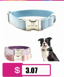 Пользовательские ошейник персонализированные нейлон Pet Dog Tag регулируемый ошейник с гравировкой Щенок Кот табличка ошейники для маленьких больших собак
