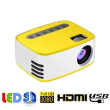 T20 novo mini portátil fácil de transportar 1080p usb hd led casa media video player cinema miniatura projetor 320x240 pixels escritório