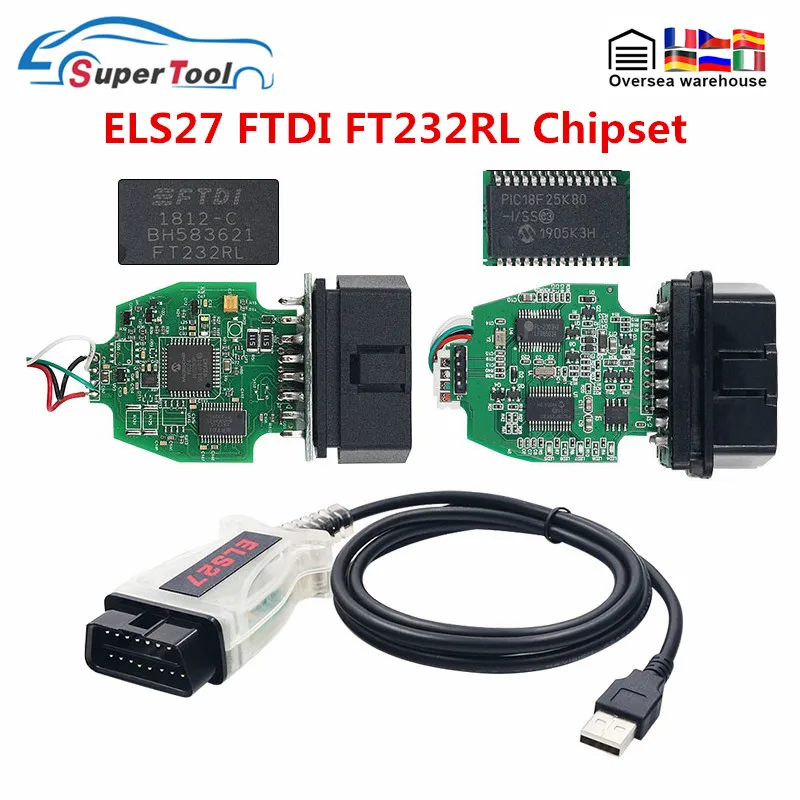 Сканер ELS27 Forscan OBD2 сканер ELS 27 для сканирования диагностический кабель USB